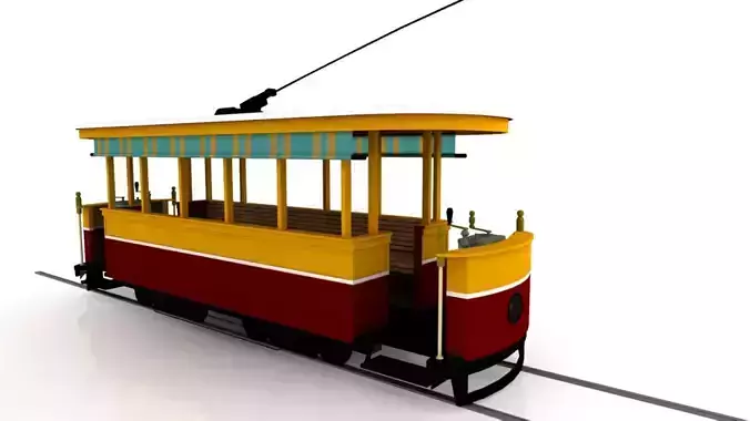Tram 3D Model trolley car 3D model