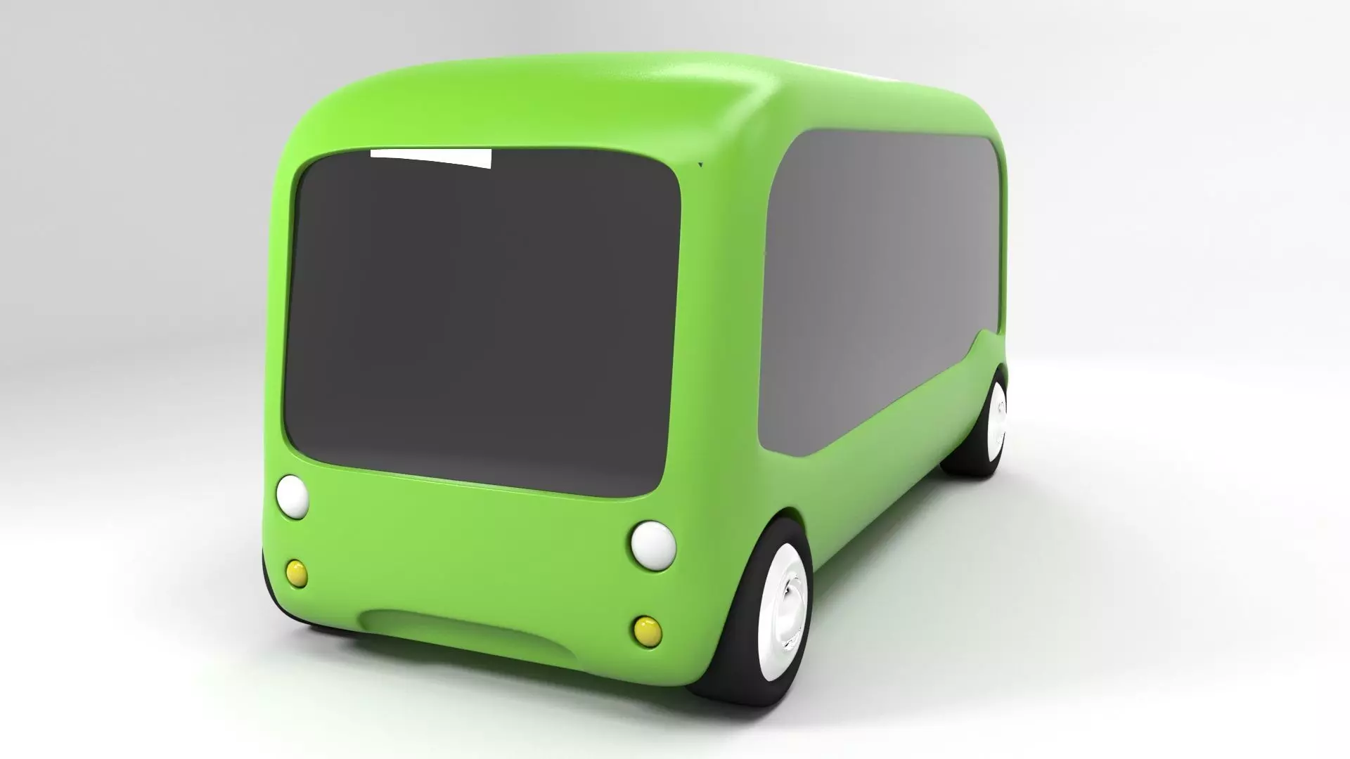 Bus Cartoon Low-poly 3D model