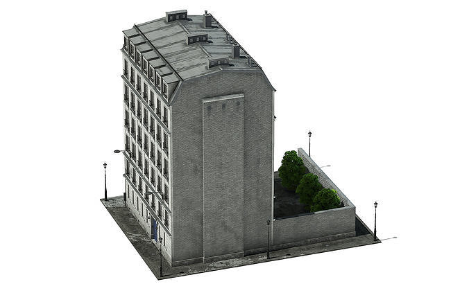 Tenement Building 3D model 5