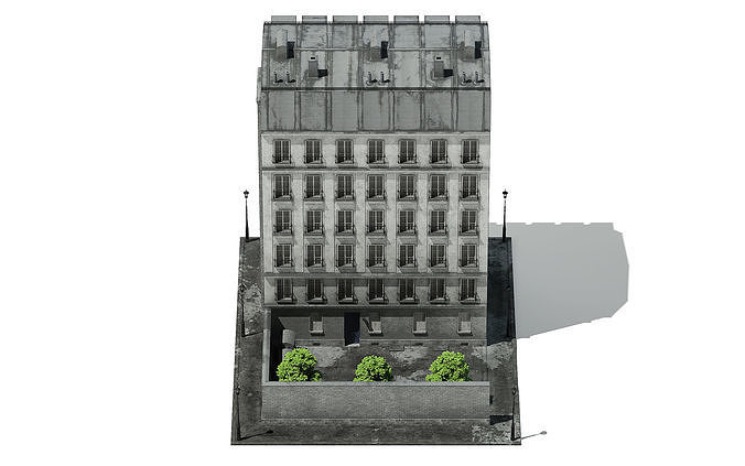 Tenement Building 3D model 6