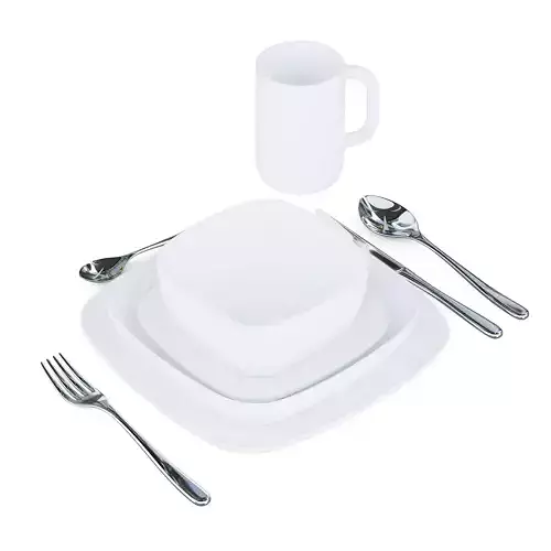 White Tableware Set