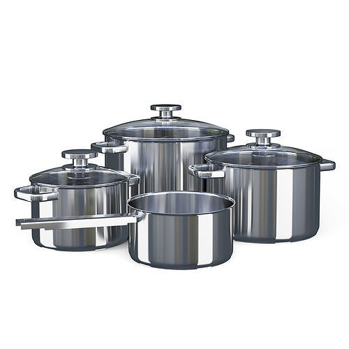 Kitchen Pots 3D model