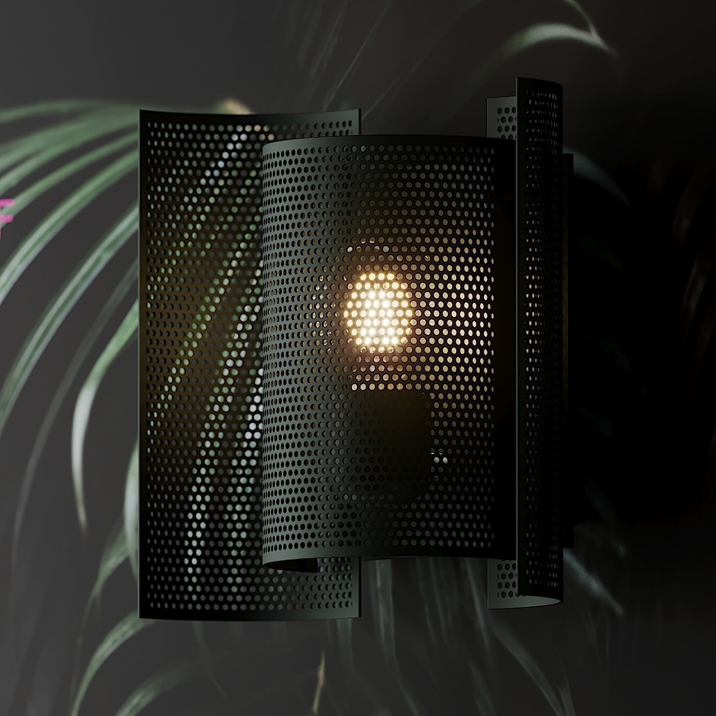 BUTTERFLY PERFORATED Wall Lamp by Northern 3D model_4