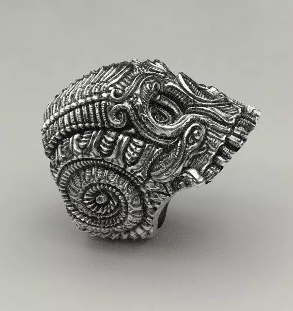 Skull ornament 3D print model_0