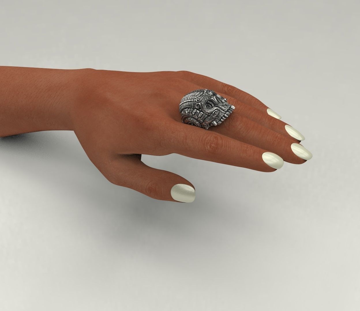 Skull ornament 3D print model_3