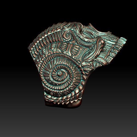Skull ornament 3D print model_11