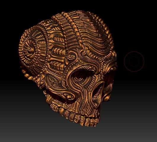 Skull ornament 3D print model_12