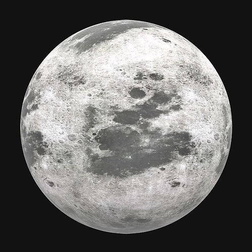 The Moon Low-poly 3D model