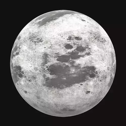 The Moon Low-poly 3D model