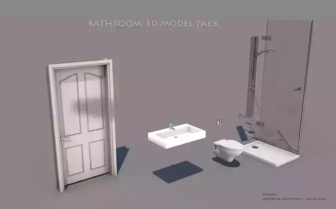  bathroom 3d model pack