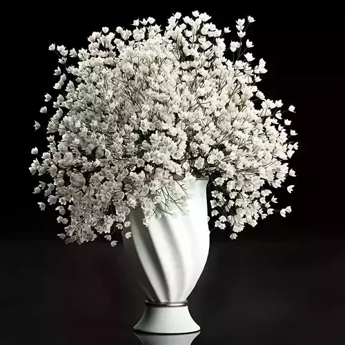 Bouquet of white flowers in a vase for decoration 107