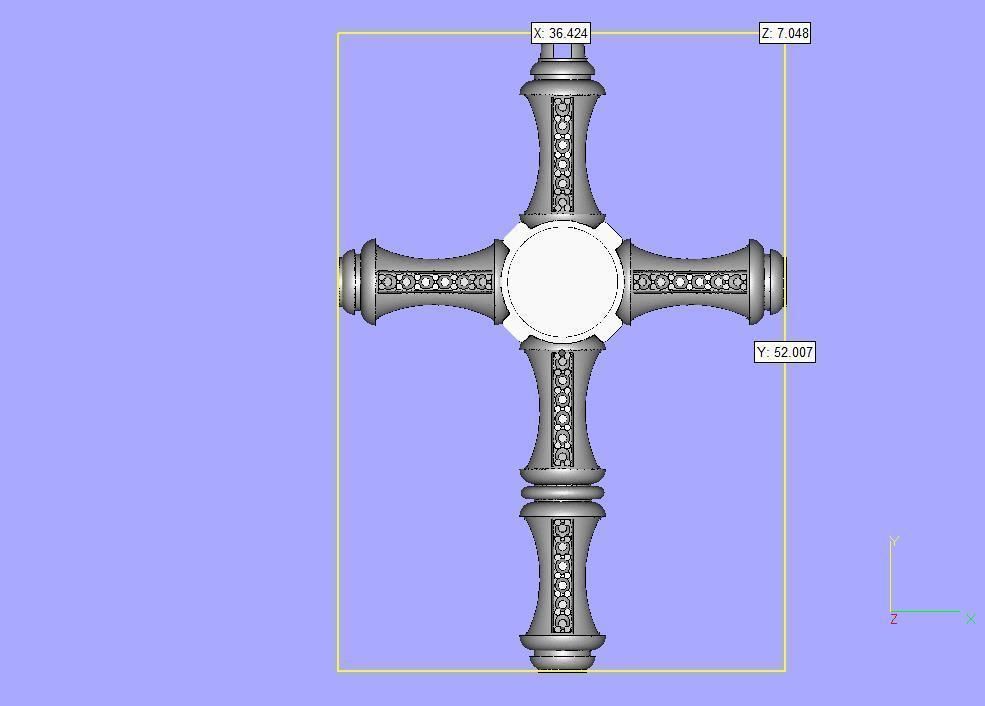 Pectoral cross Spas miraculous 3D print model_4