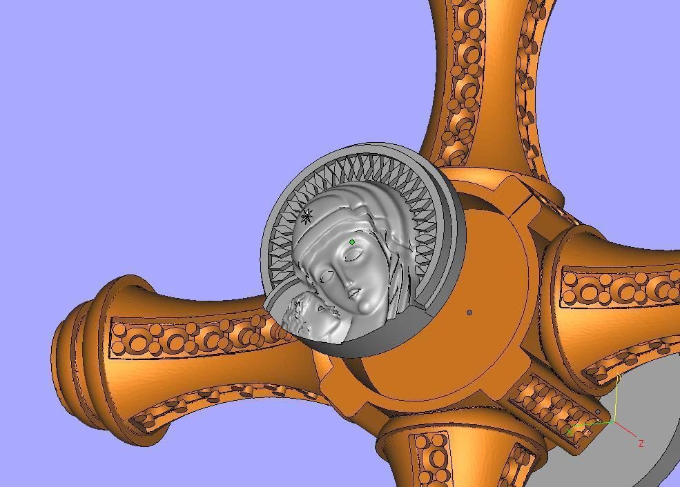 Pectoral cross Spas miraculous 3D print model_2