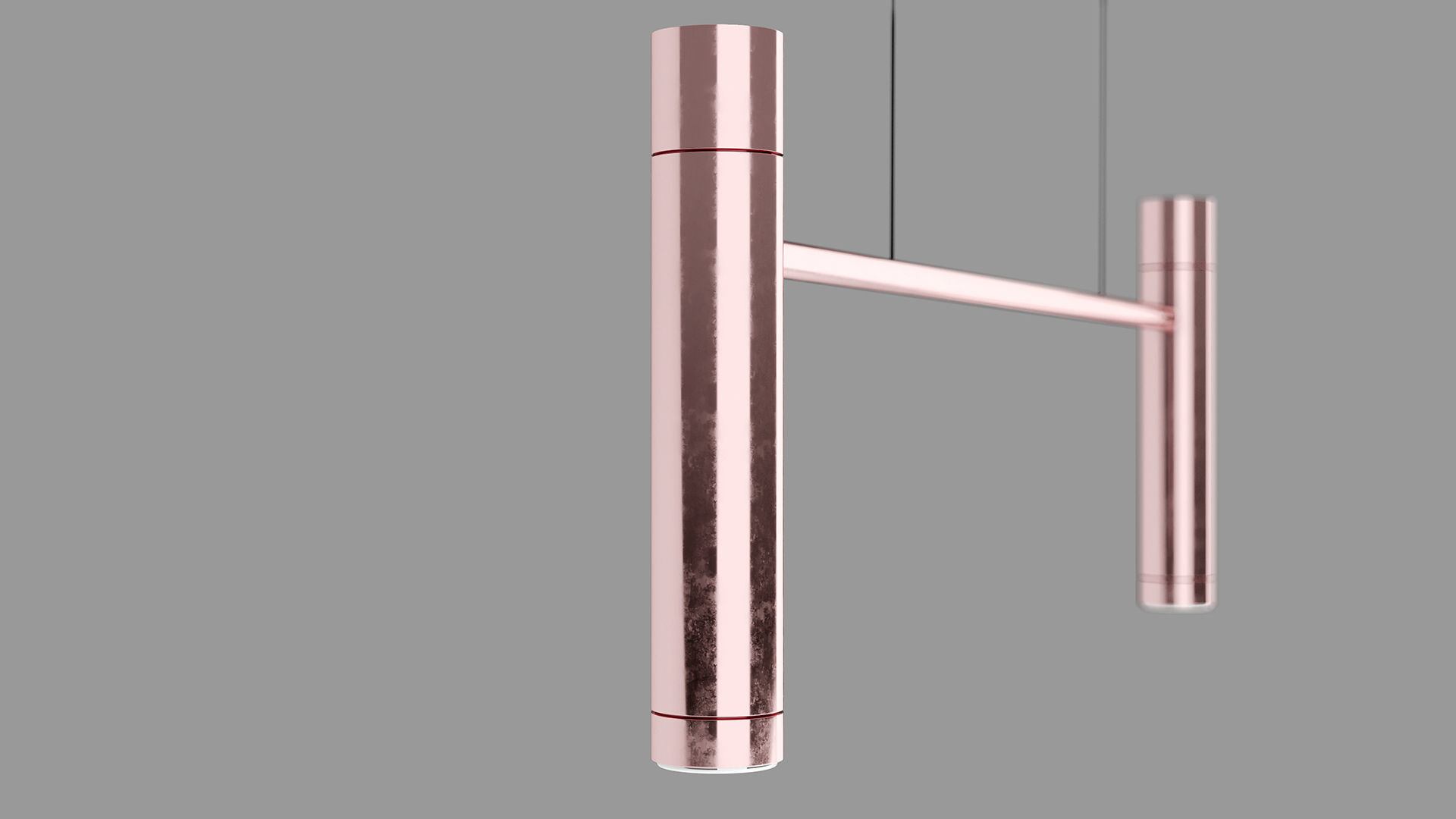 Chendelier wall light in rose gold 3D model_7