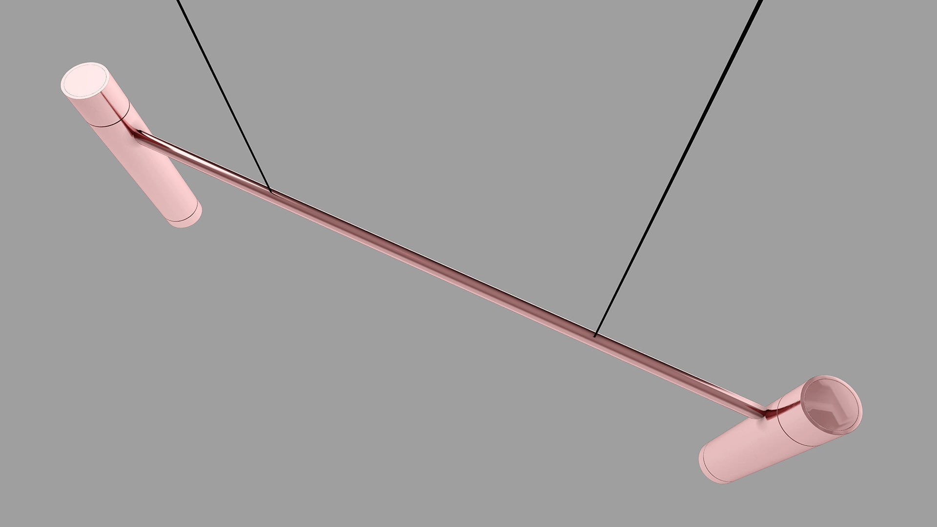 Chendelier wall light in rose gold 3D model_3