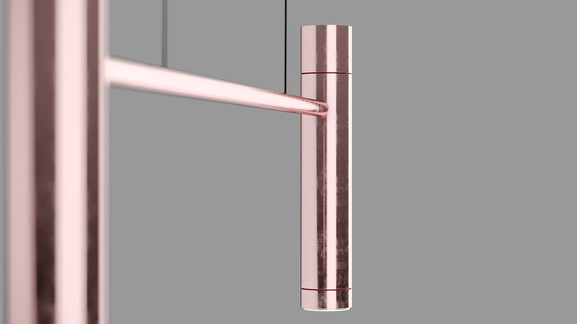 Chendelier wall light in rose gold 3D model_6