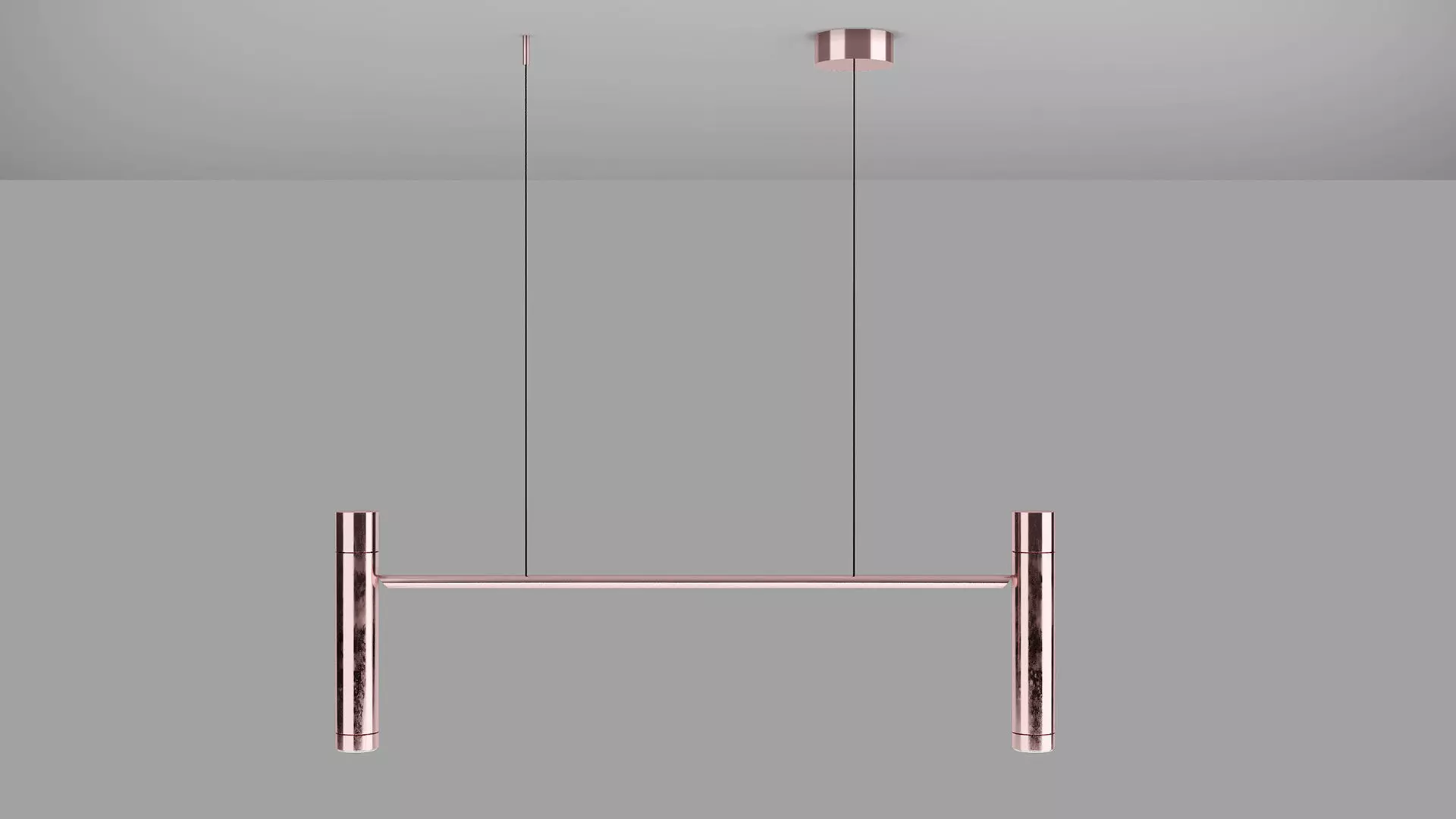 Chendelier wall light in rose gold 3D model_0