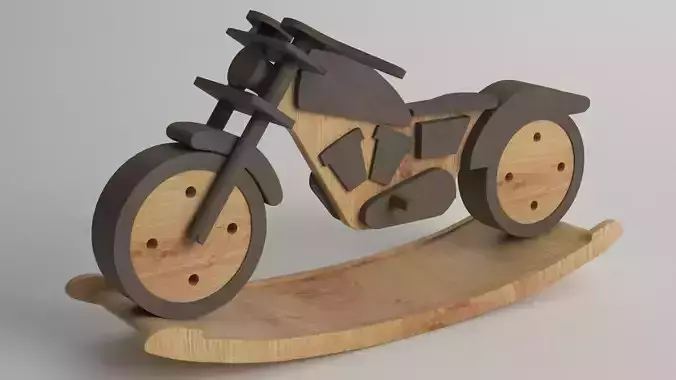 Wood Toy Motorbike