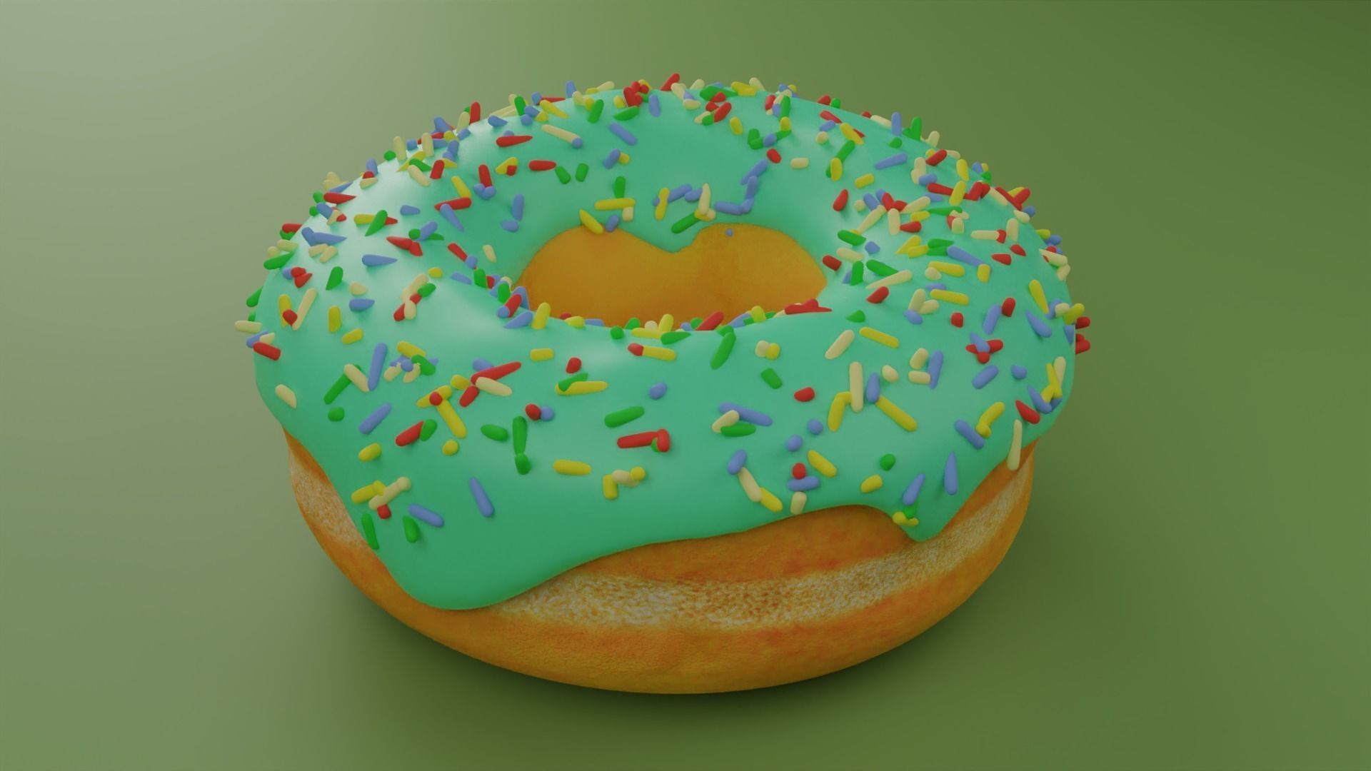 Tasty donuts Low-poly 3D model_5