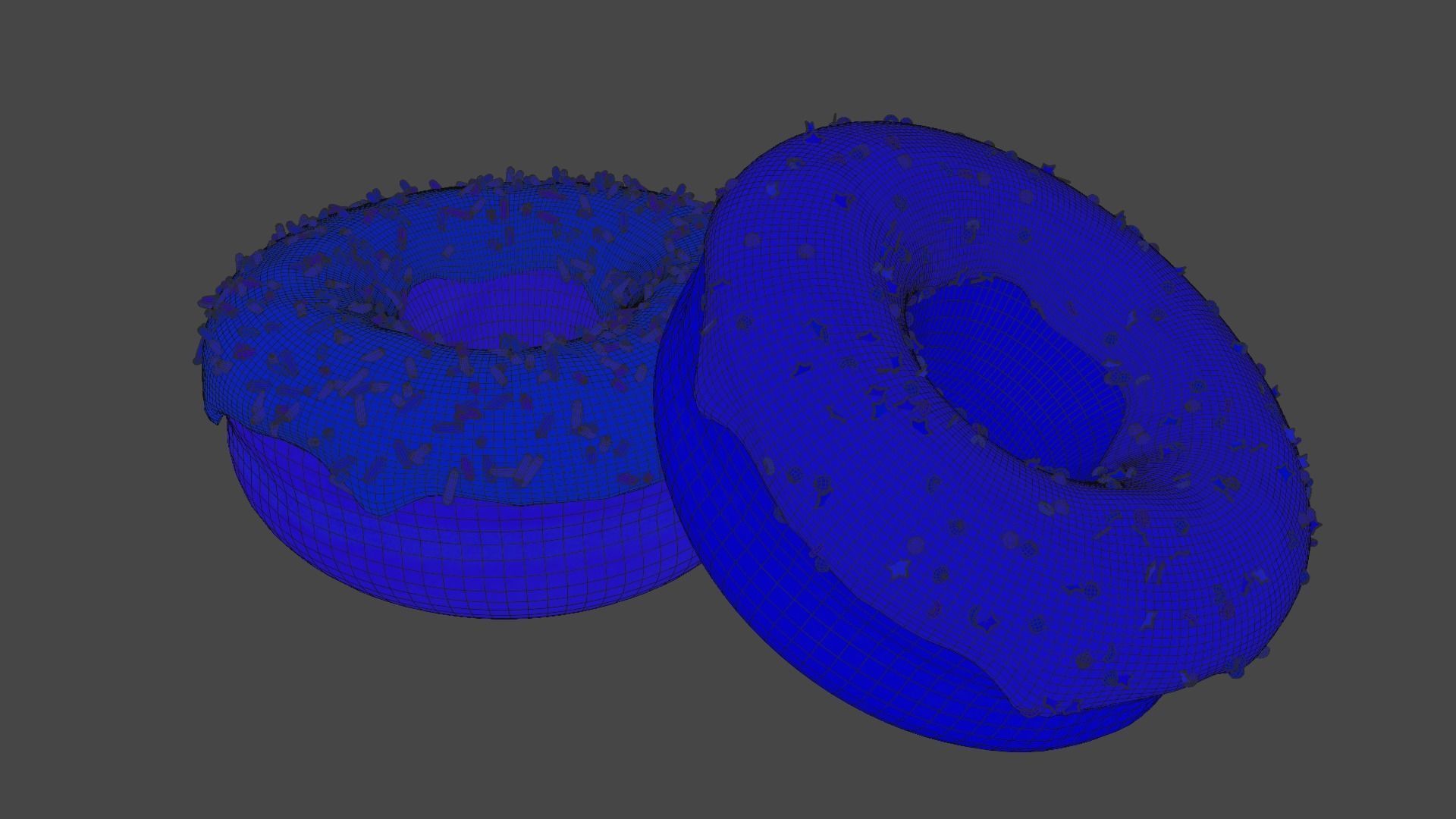 Tasty donuts Low-poly 3D model_3