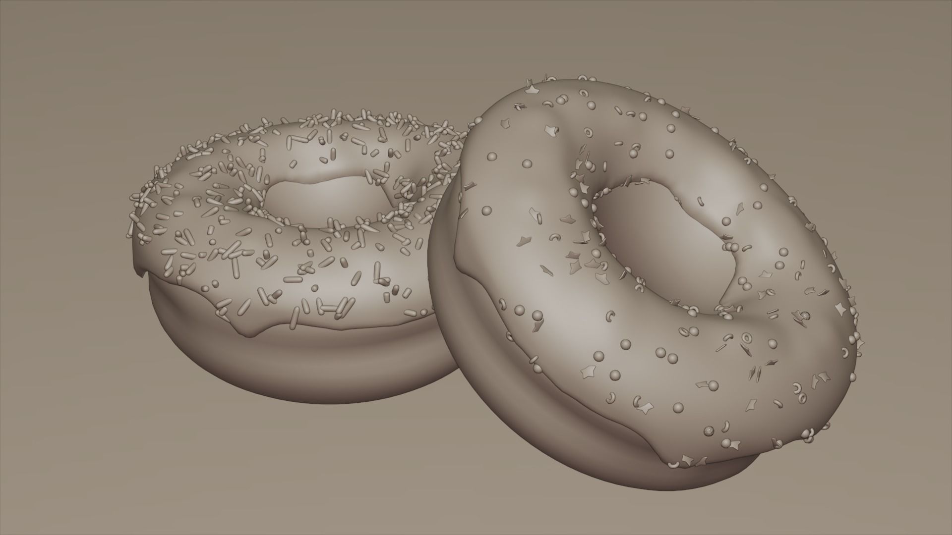 Tasty donuts Low-poly 3D model_4