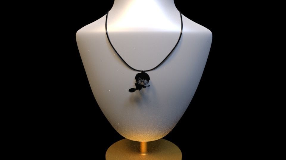 harry potter for necklaces  3D print model_2
