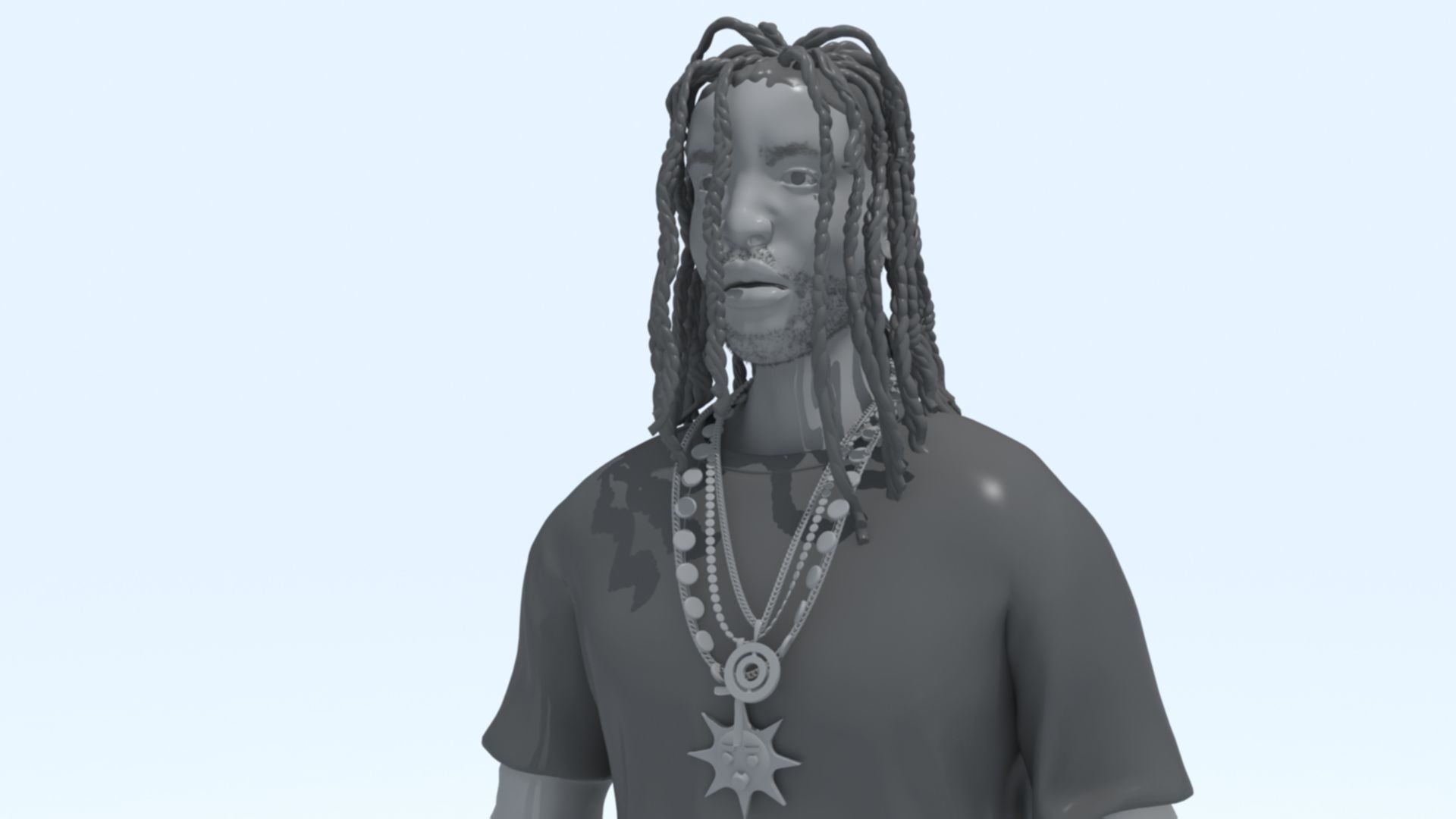 Chief Keef 3D Model Sculpture 3D print model_2