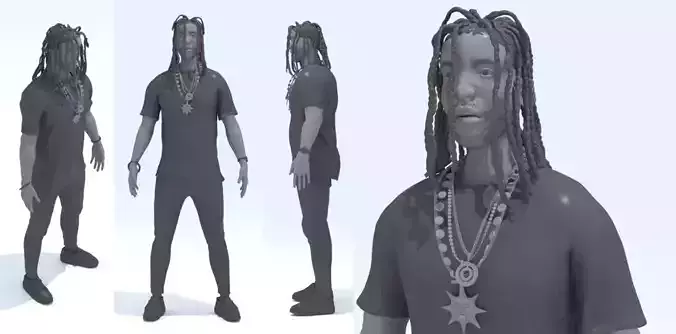 Chief Keef 3D Model Sculpture 3D print model