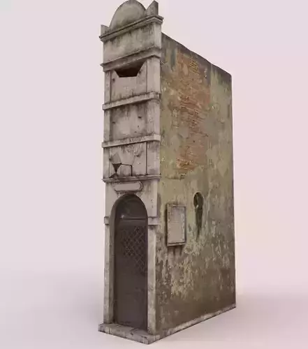  Old Long Mausoleum  Low-poly 3D model