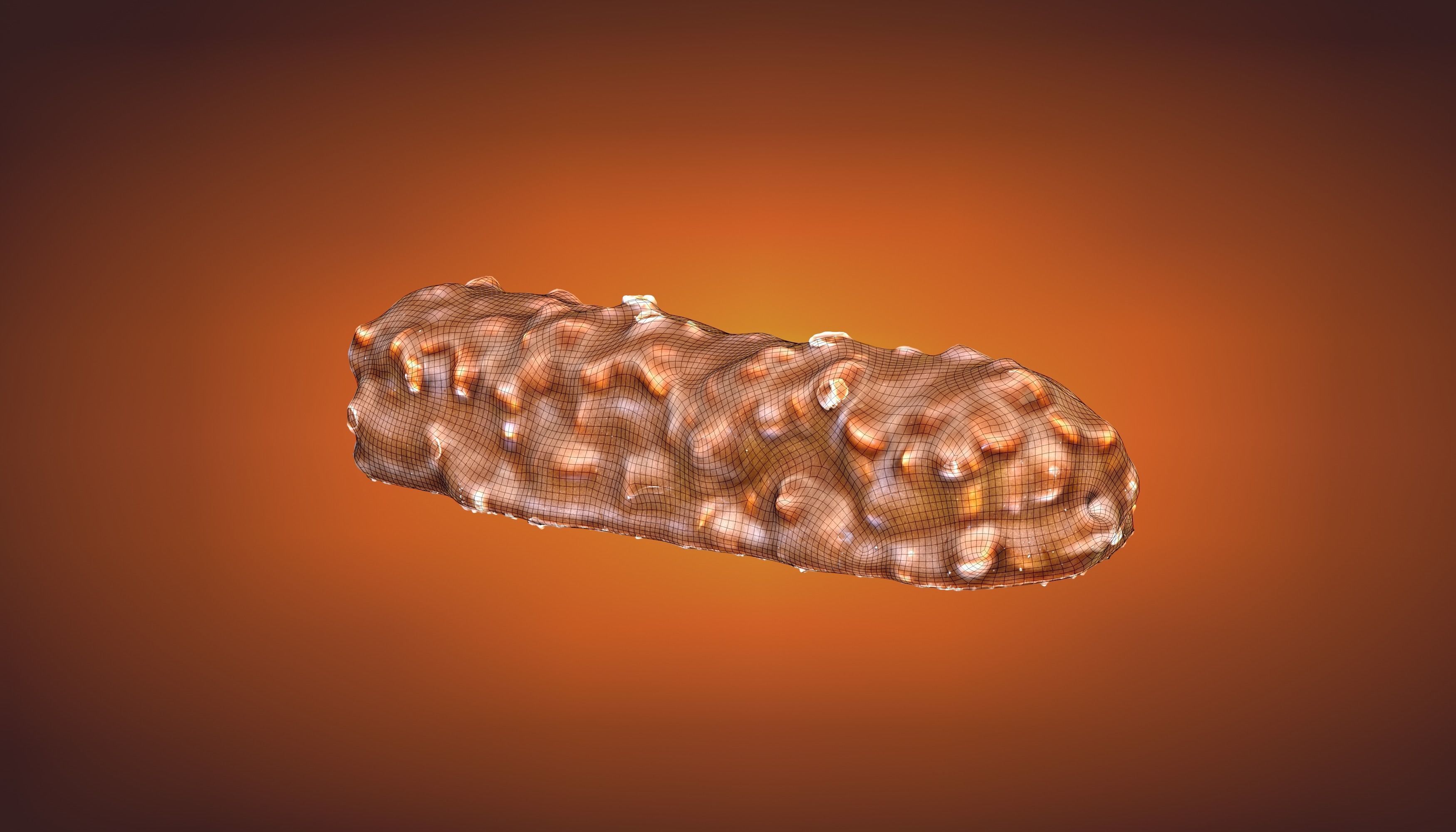 Lion chocolate bar photoscan Low-poly 3D model_12