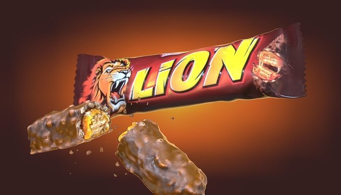 Lion chocolate bar photoscan Low-poly 3D model