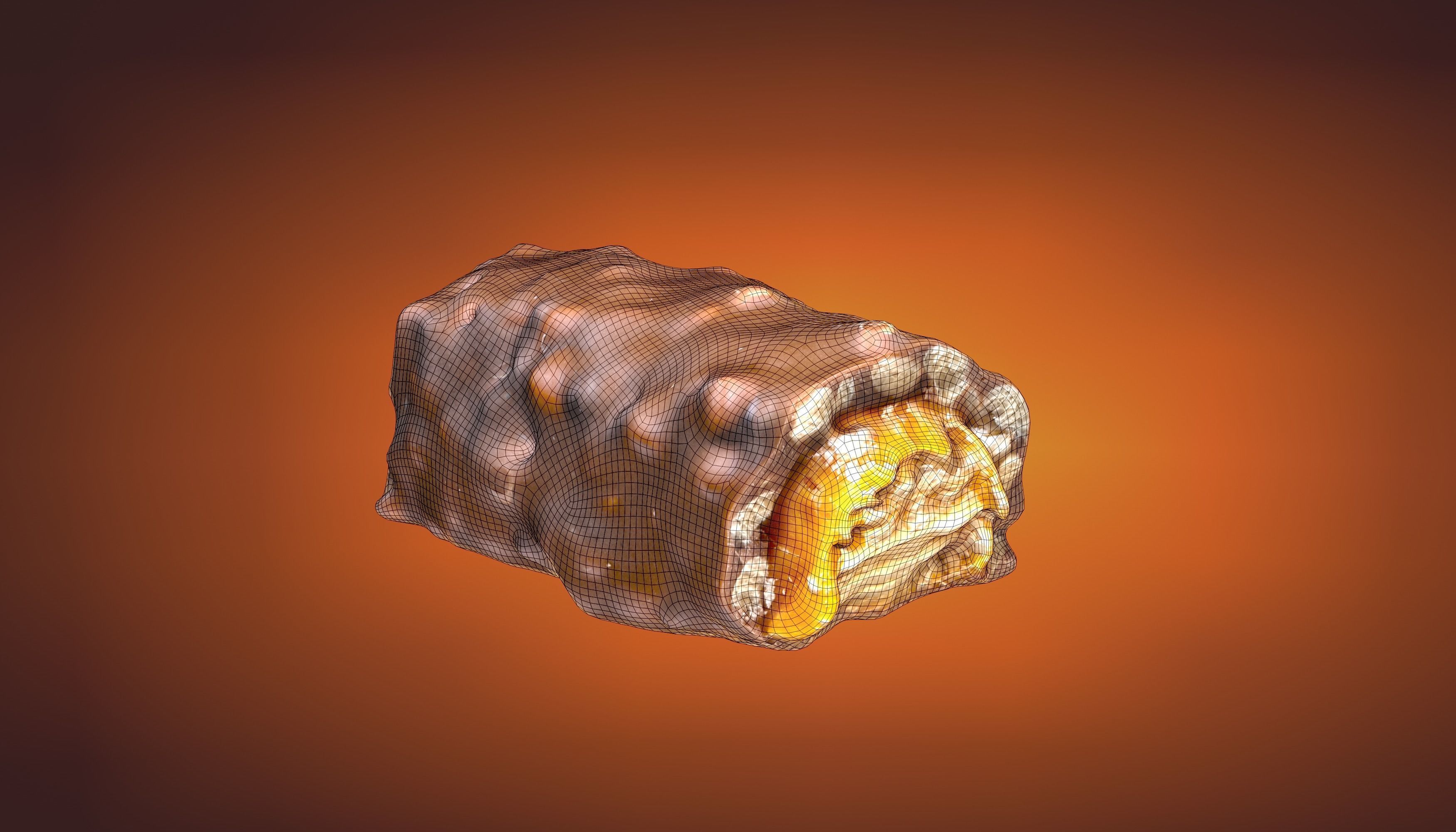 Lion chocolate bar photoscan Low-poly 3D model_10