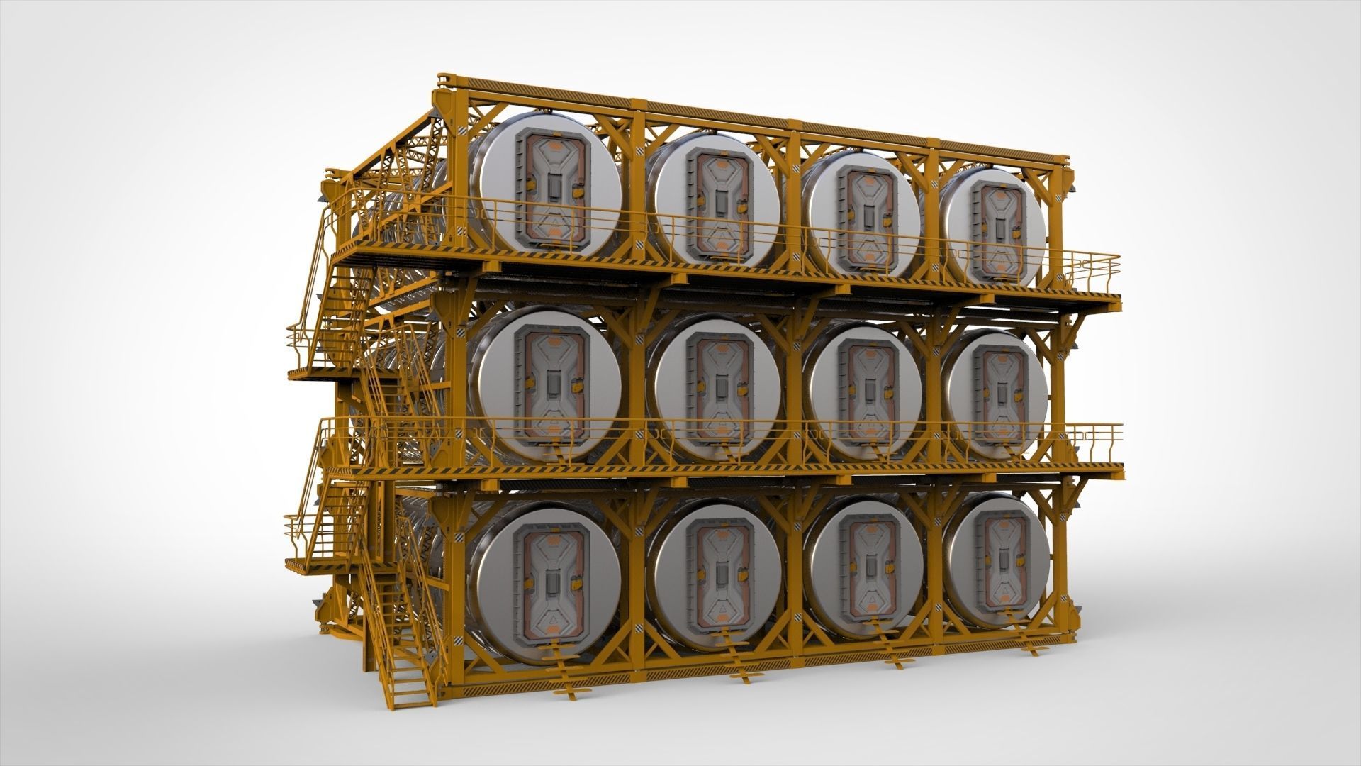 sci-fi architecture 10 3D model_3