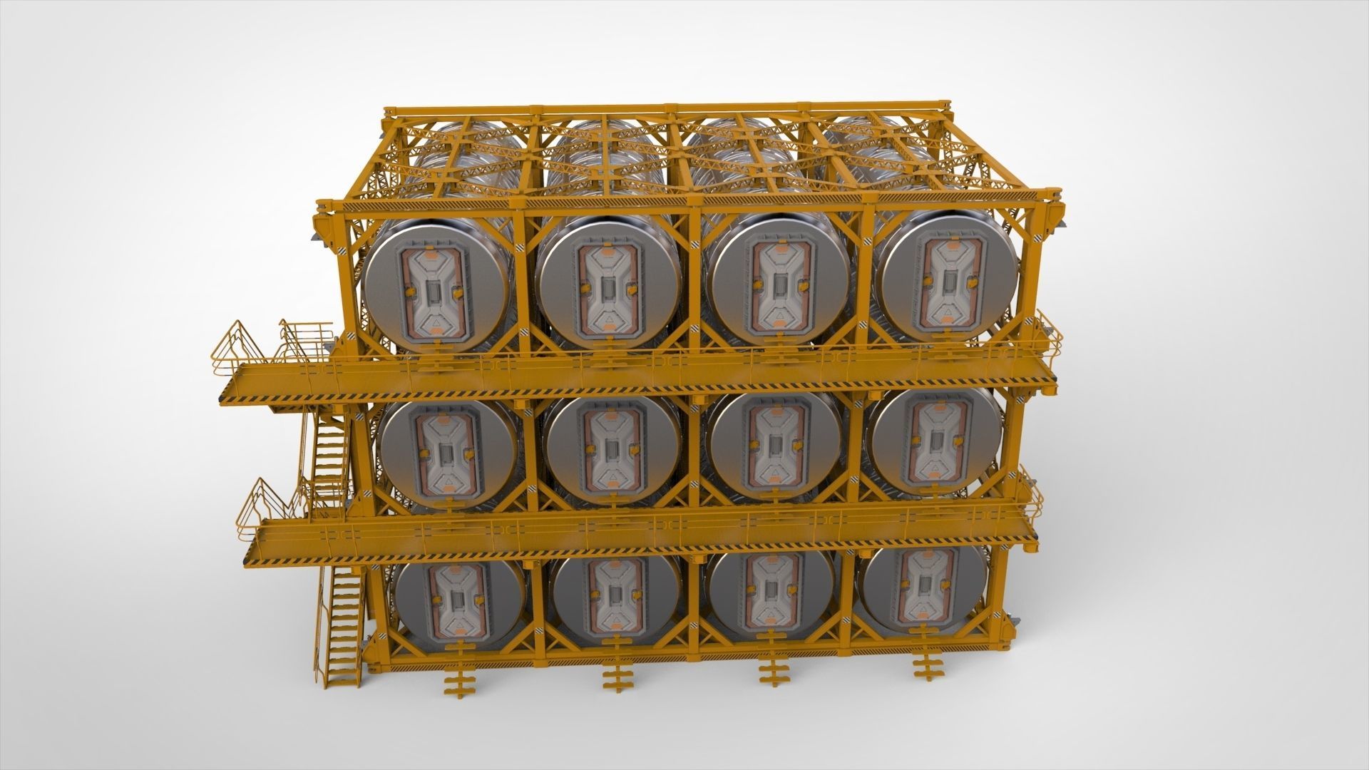 sci-fi architecture 10 3D model_4