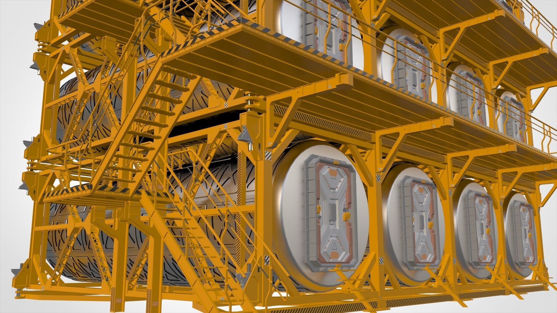 sci-fi architecture 10 3D model_16