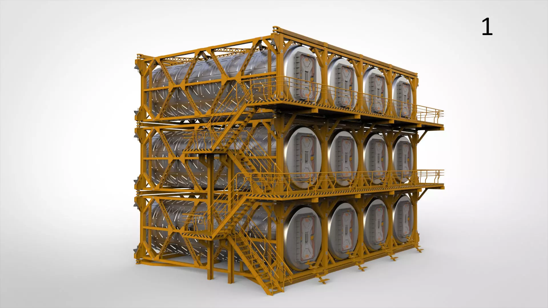 sci-fi architecture 10 3D model_0