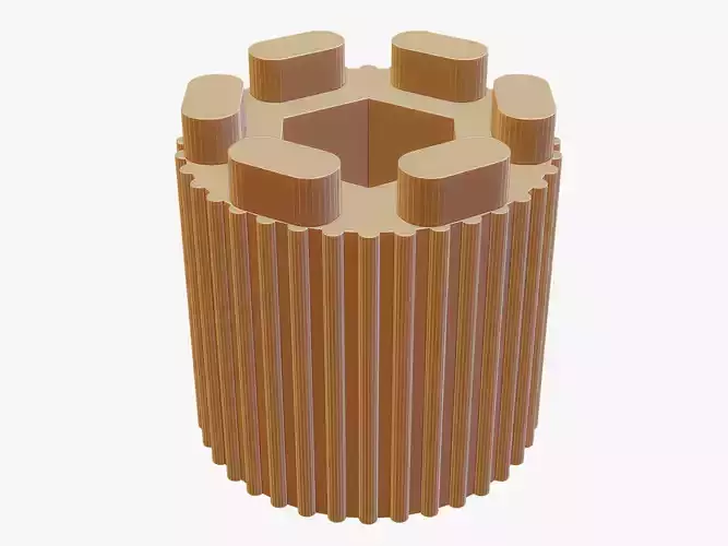 Ribbed Knob 3D print model