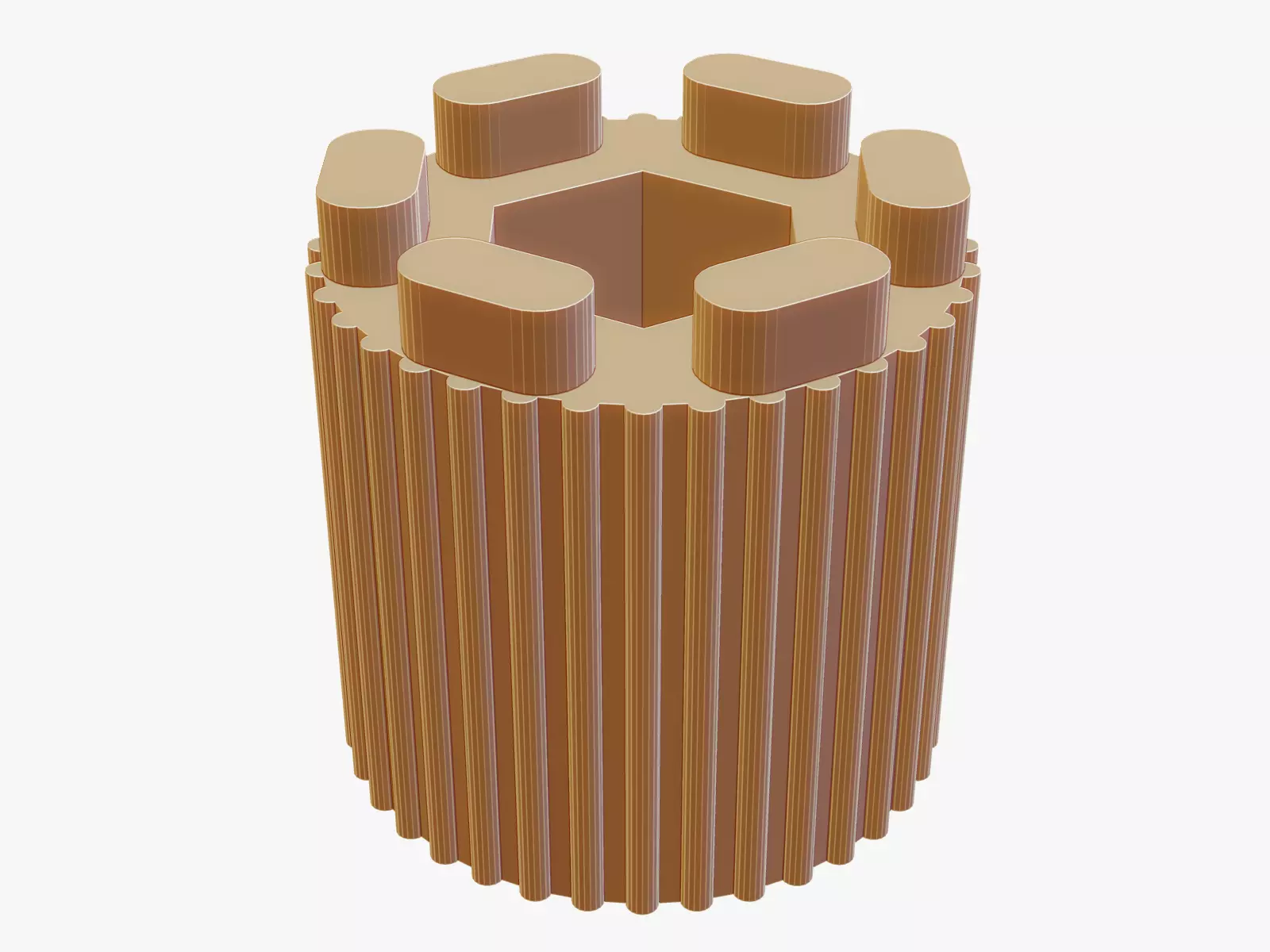 Ribbed Knob 3D print model_0