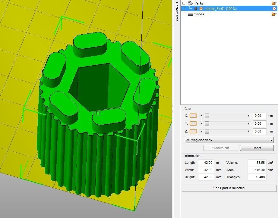 Ribbed Knob 3D print model_5
