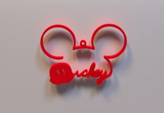 mickey mouse pendant  3D print model_1