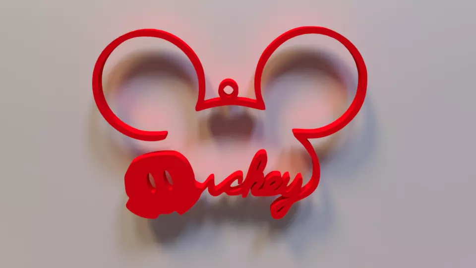 mickey mouse pendant  3D print model_0