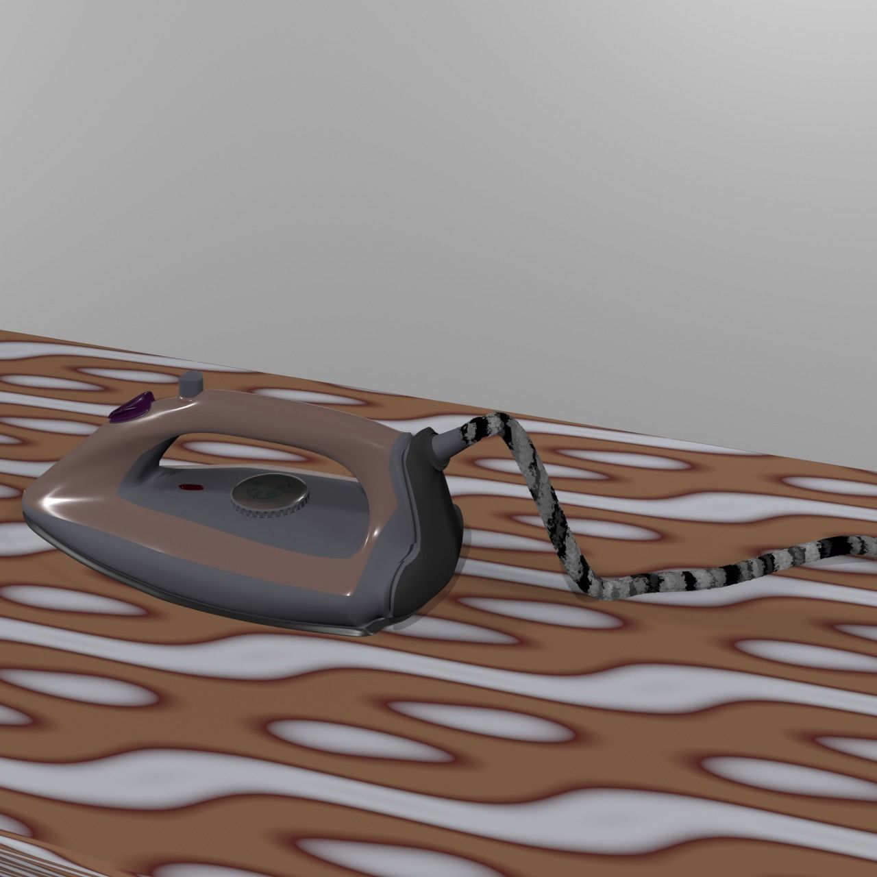 Ironing board Low-poly 3D model_2