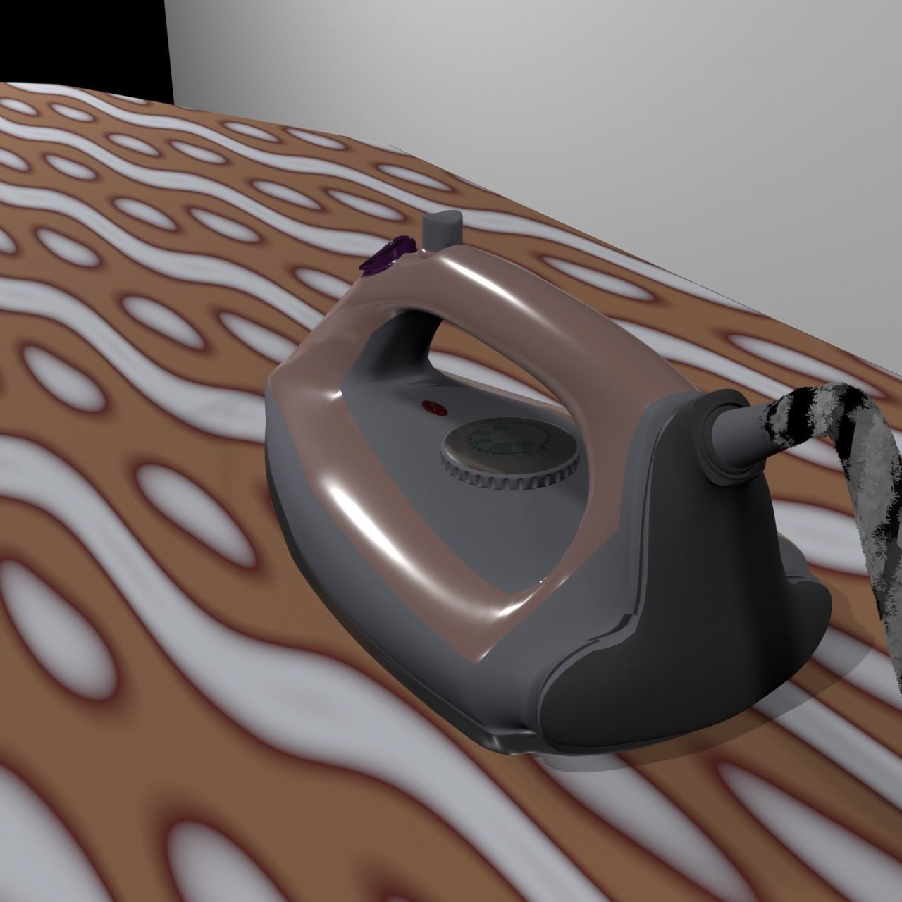 Ironing board Low-poly 3D model_12