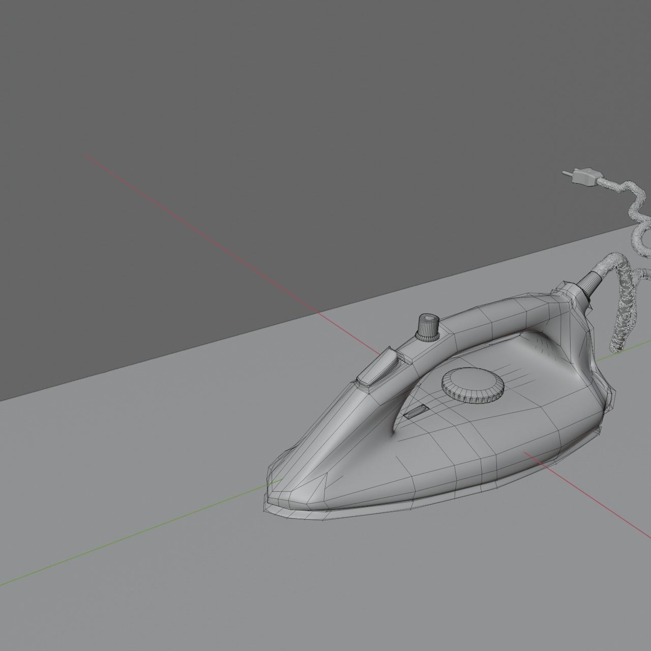 Ironing board Low-poly 3D model_15