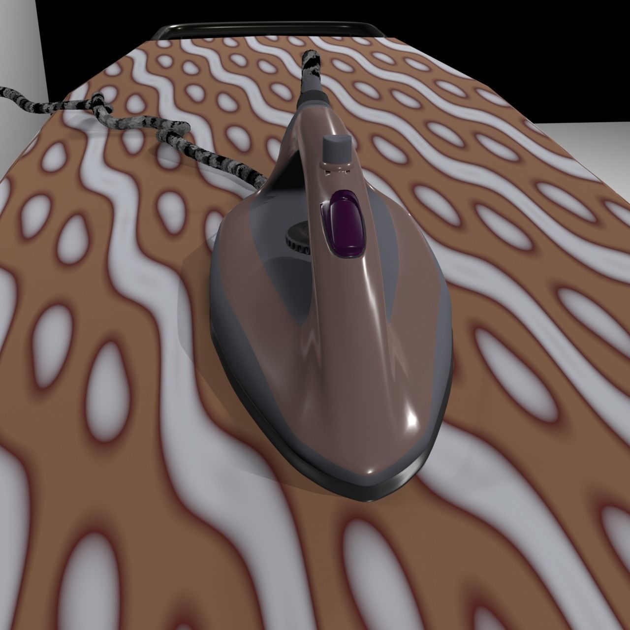 Ironing board Low-poly 3D model_11