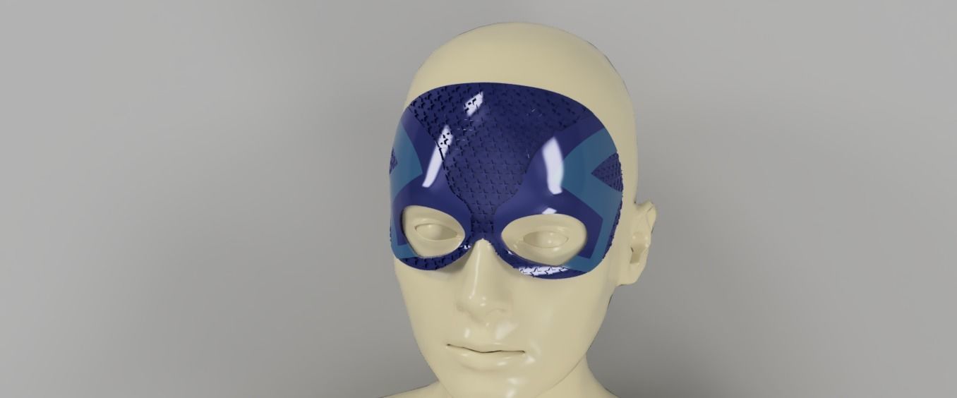 Star Girl Mask  3D print model_3