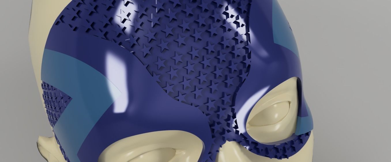 Star Girl Mask  3D print model_5