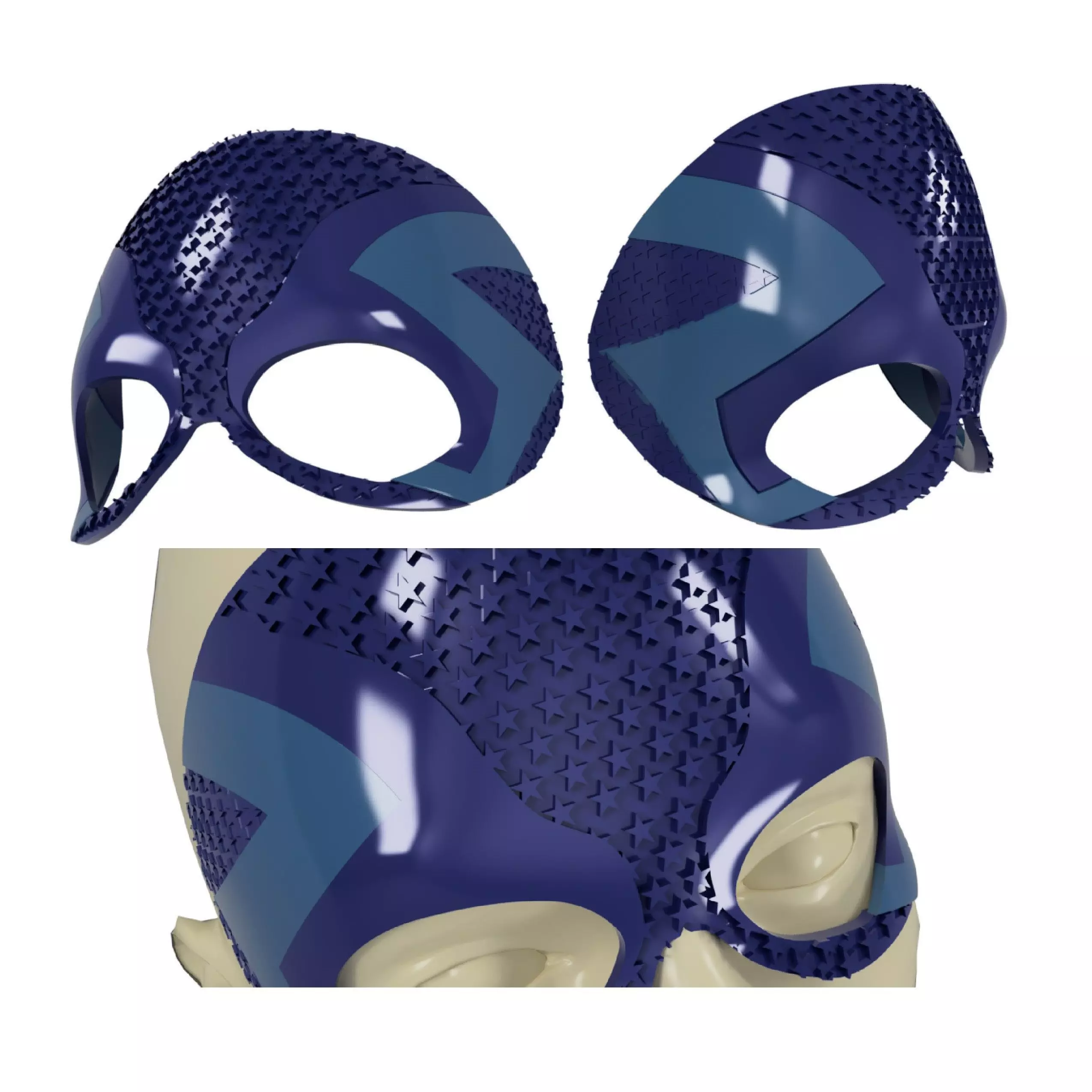Star Girl Mask  3D print model_0