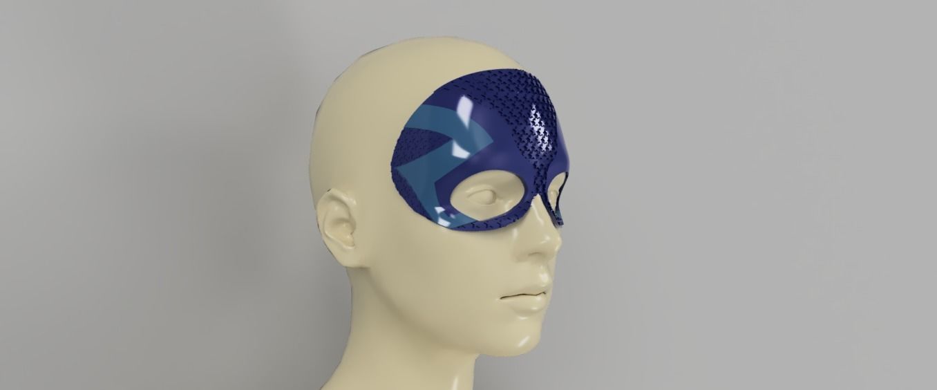 Star Girl Mask  3D print model_4