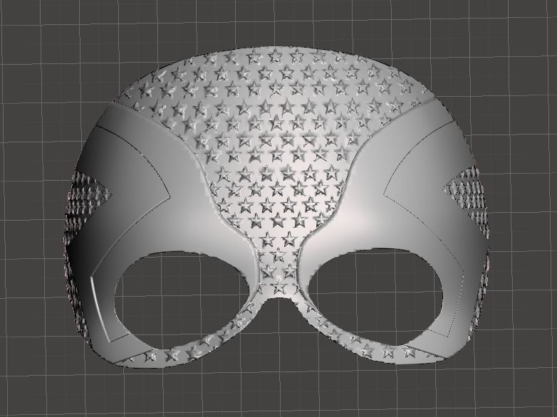 Star Girl Mask  3D print model_1